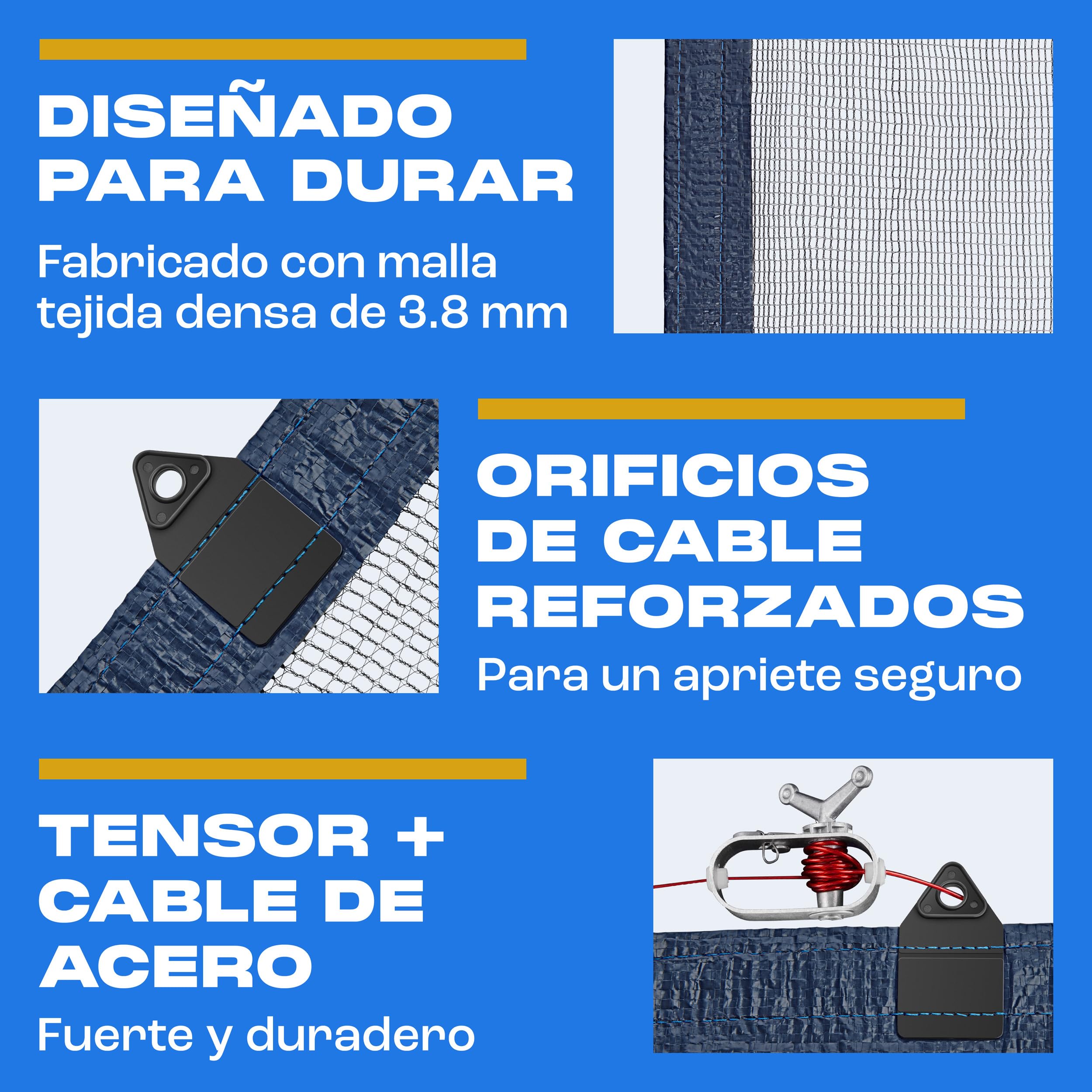 Yankee - Red de láminas para Piscina, Malla de 0,4 cm, Lona de protección para Piscina Fuera del Suelo, Evita Hojas y escombros, Malla Duradera antiobstrucción (600-650 cm (Ø720cm))
