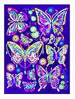 Vista 3 de Tatuaje temporal para fiesta de luz negra, 1 hoja, trasero