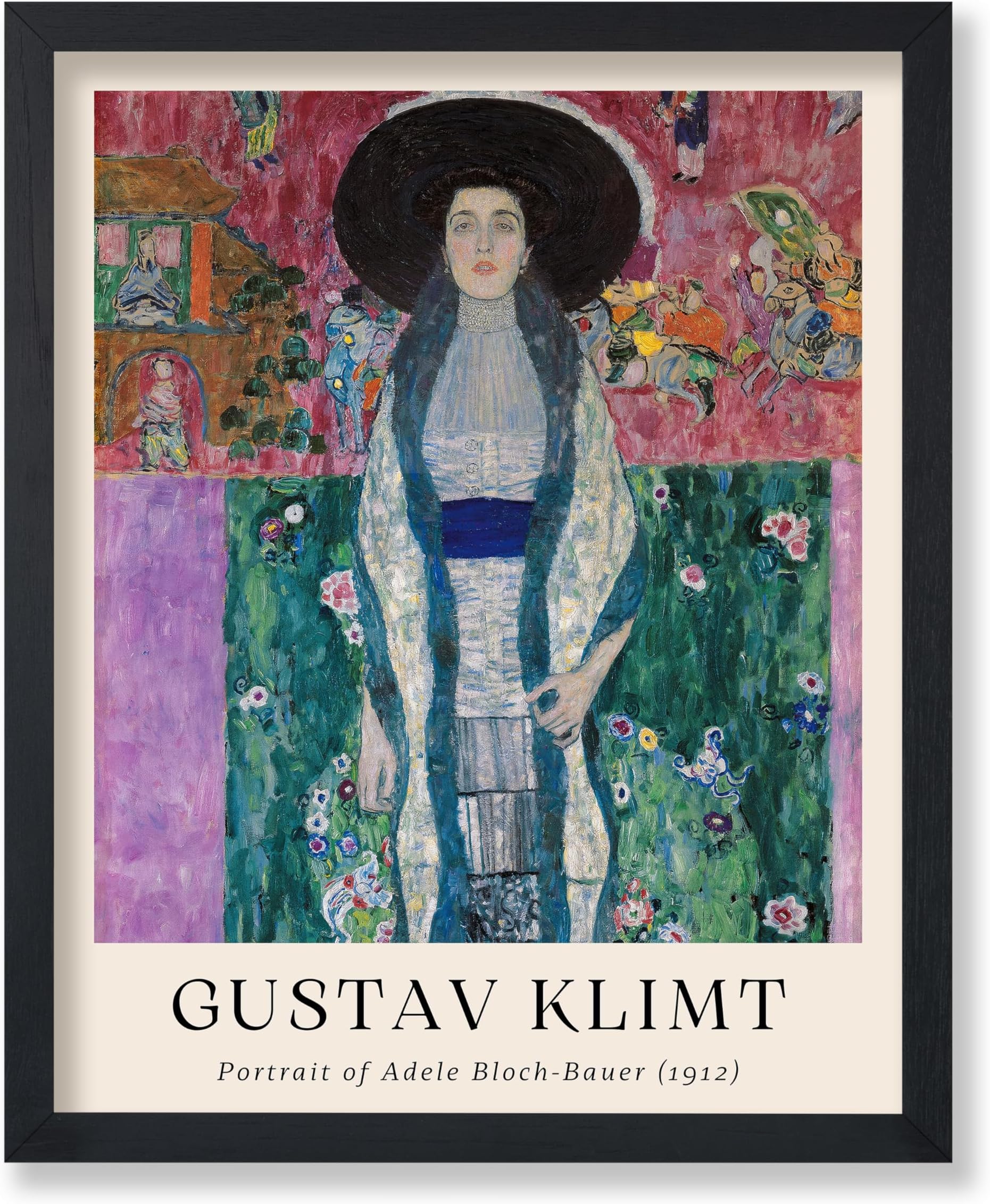 Poster Master Vintage Gustav Klimt Poster - Retro Adele Bloch Bauer II Painting Print - Portrait Art - Great Gift for Her, Women - Art Nouveau Decor for Home, Office, Bedroom - 11x14 UNFRAMED Wall Art