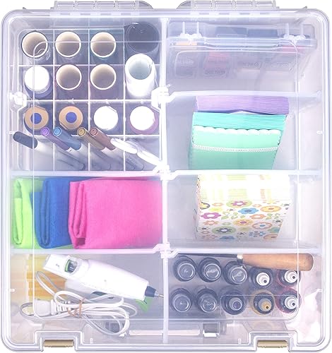 Miniatura 20 de ArtBin 6993SP Super Satchel Double Deep con bandeja de accesorios para manualidades en papel, transparente, 1 bolsa y 1 bandeja