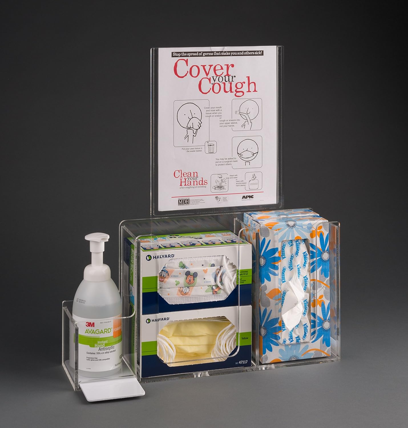 Respiratory Hygiene Station I (AC Stand, RHS AC Stand Kit, DCL Sign)