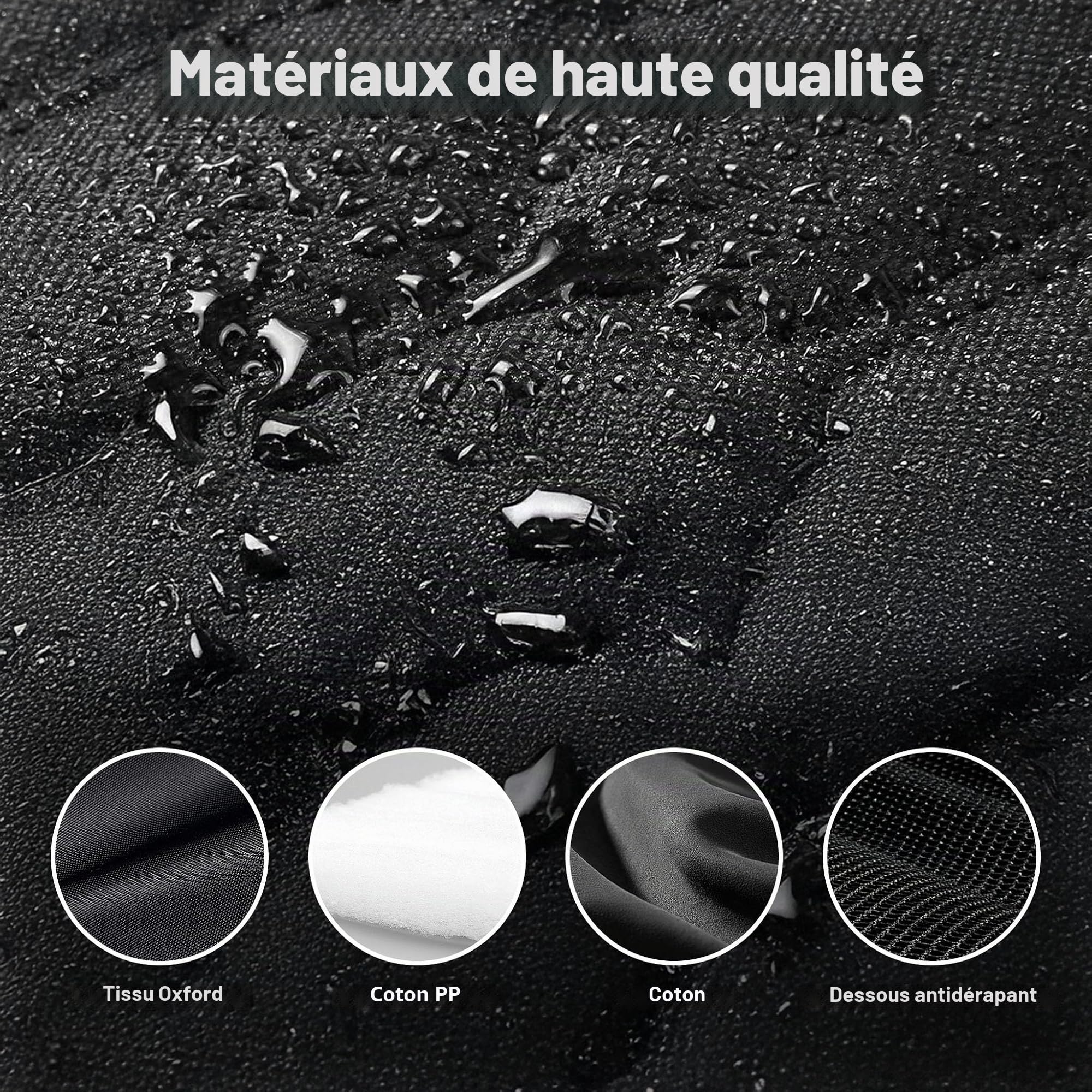 Fudajo Couverture siège arrière pour Chiens - 1320 x 570 x 350 mm/Oxford 600D - Housse séparable Banquette arrière Voitures - Transport canin félin