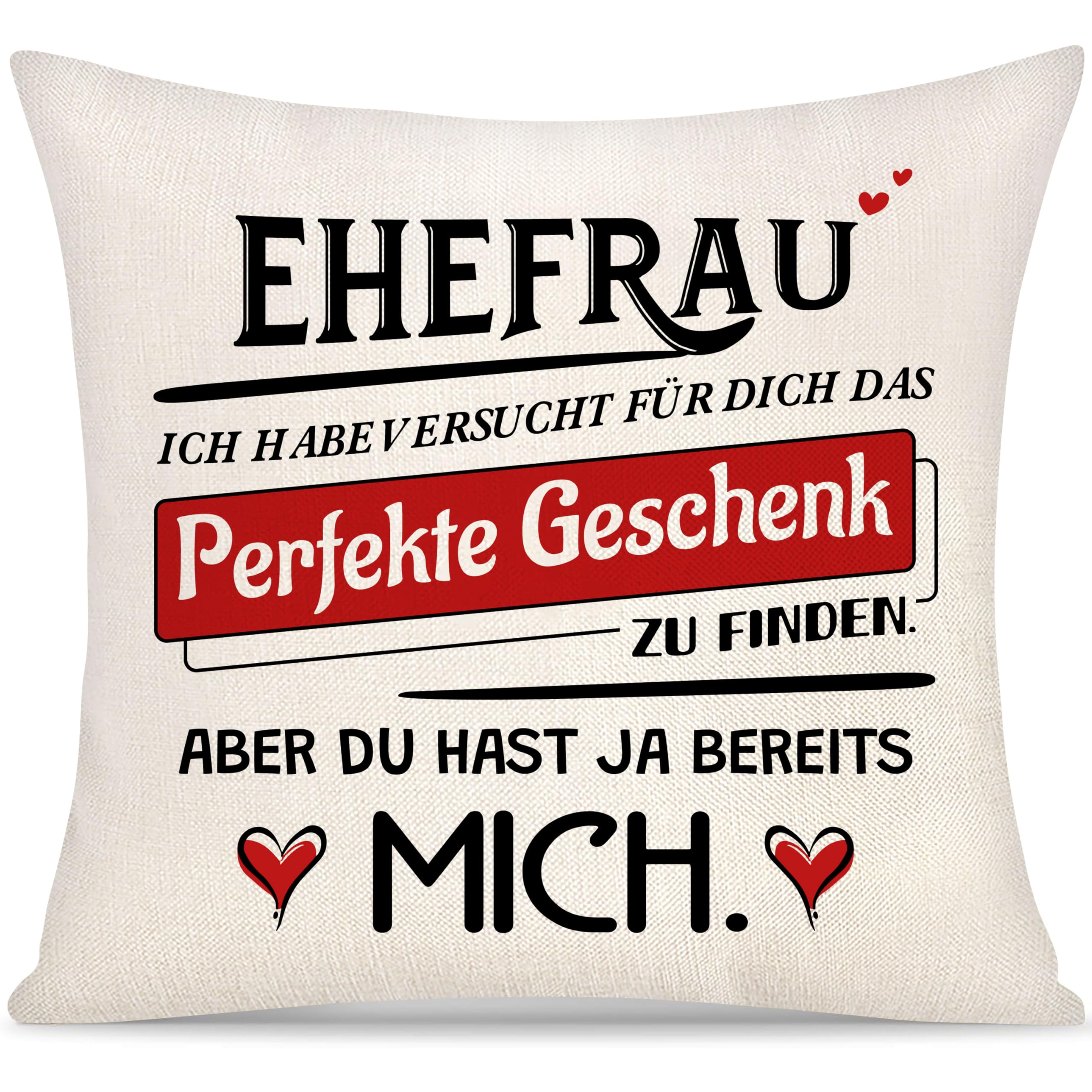 Yoskiasd Ehefrau Ich Habe Versucht Kissenbezug für Frauen Geschenke von Ehemann Hochzeitstag Inspiratives Kissenbezug Geburtstag