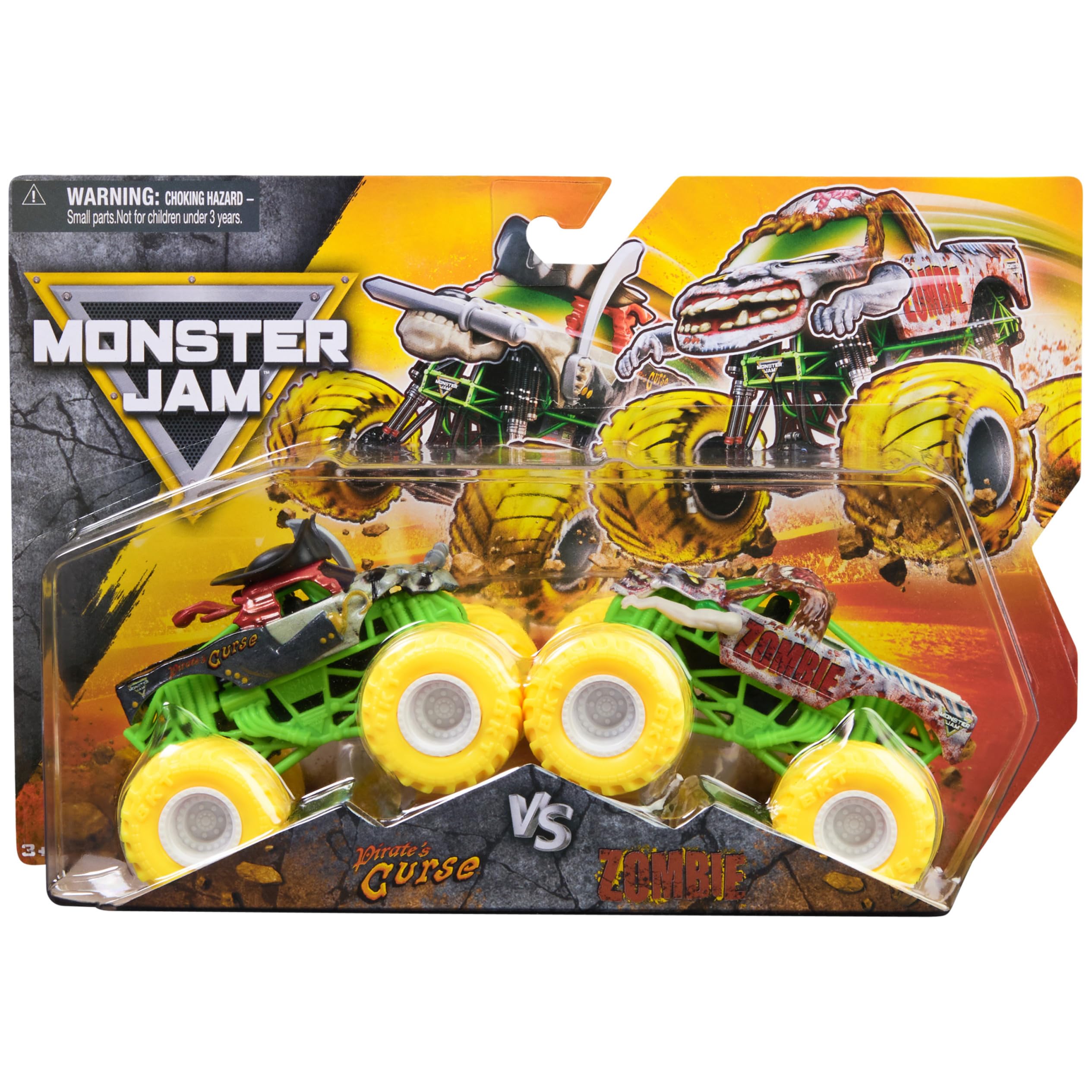Amazon.com: Monster Jam, Official Pirate's Curse Vs. Zombie Die