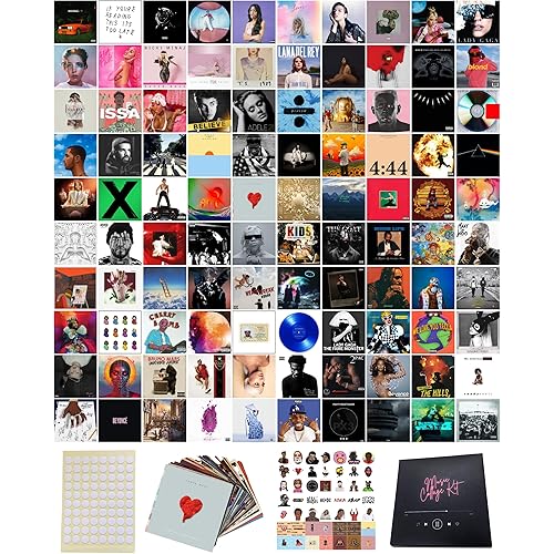 unique america 150 Pcs | Posters, Album Cover Posters, Posters For Bedroom, Room Decor, Rapper Posters For Room, Rap Album Posters, Music Artist Posters, 6x6 Inch 100 Pcs & 50 Stickers