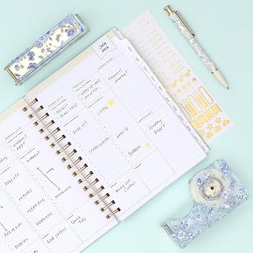 Blue Sky 2026-2027 Weekly & Monthly Academic Planner, 5.9x8.6 Floral Mint