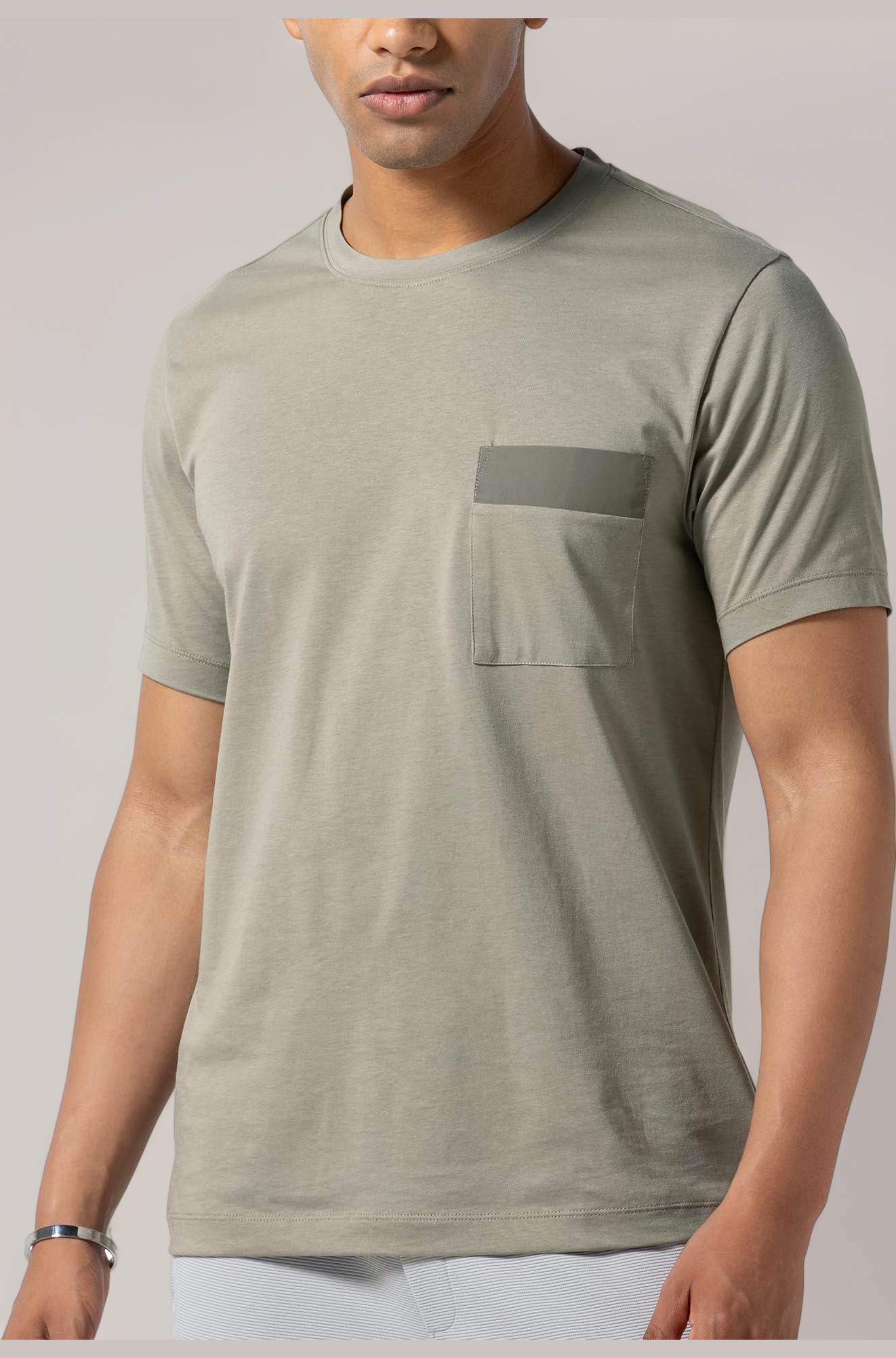 DAMENSCH Regular Fit Cotton Blend Tshirt Half Sleeve Crew Neck Comfortable Casual Lightweight Premium Vortex Elemental Breeeze Tshirts for Men Pack of 1