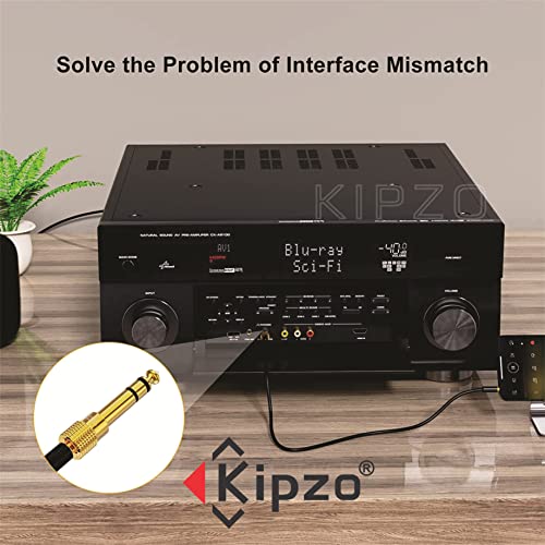 Image of Gold Plated 6.5 mm Male to 3.5 mm Female Jack Audio Converter Connector Adapter 3.5mm Female to 6.5mm Male Stereo Jack Headphone Adapter for Speaker, Amplifier