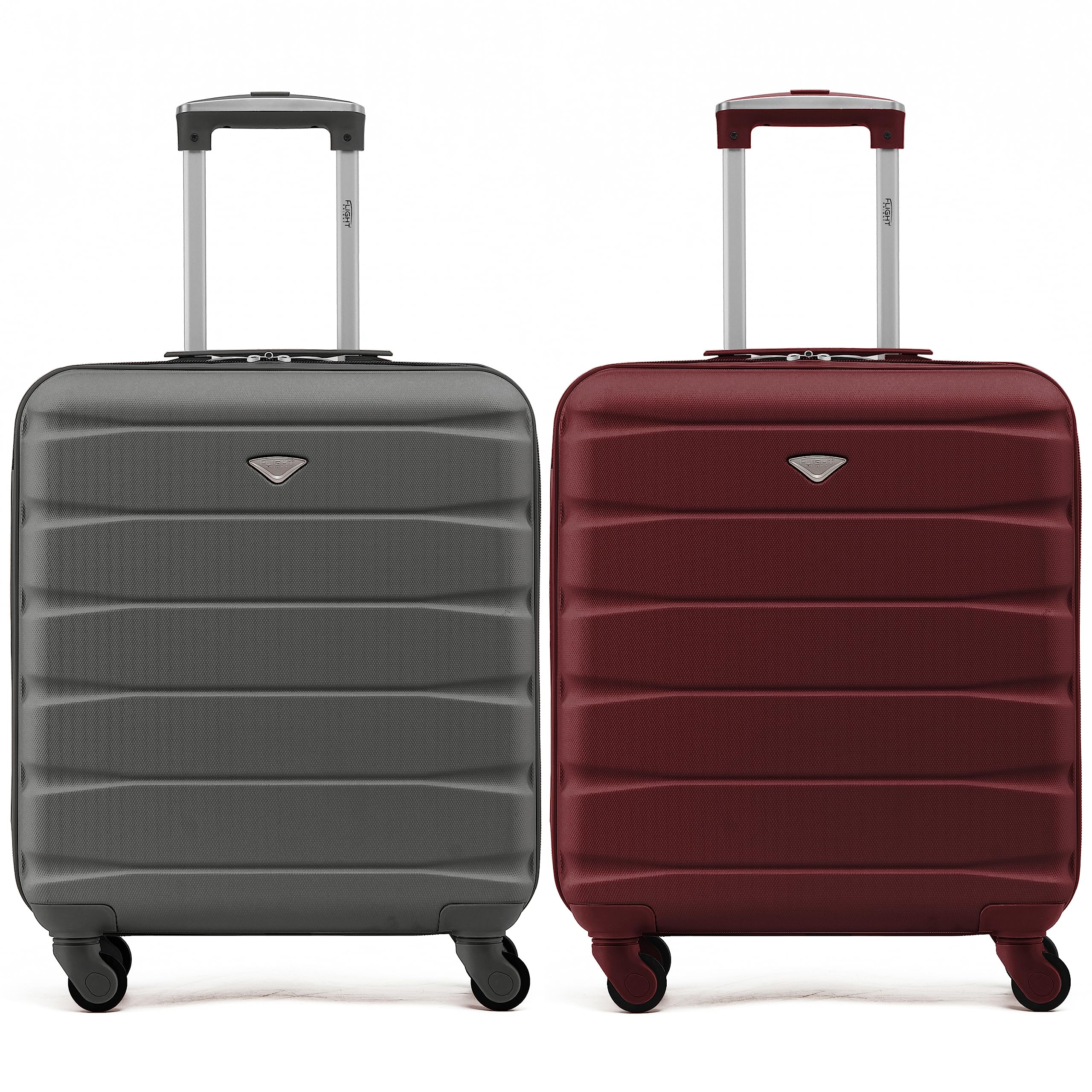 Flight Knight Suitcase Set of 2 Lightweight 4 Wheel ABS Hard Case Cabin Carry On Hand Luggage Approved for Over 100 Airlines Including easyJet, British Airways, Ryanair & Many More 55x35x20cm — view 246