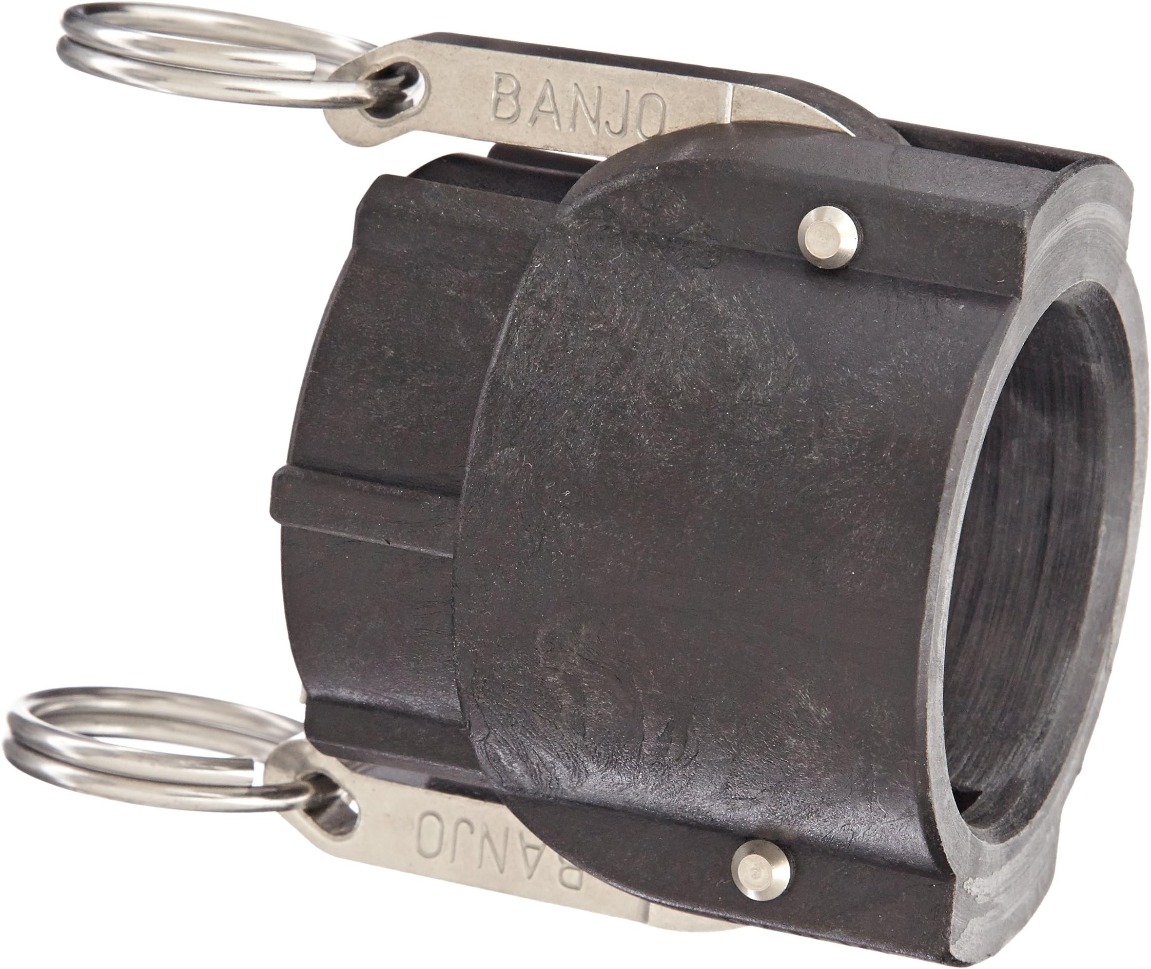 Banjo 150D Polypropylene Cam & Groove Fitting, 1-1/2" Female Coupler x NPT Female