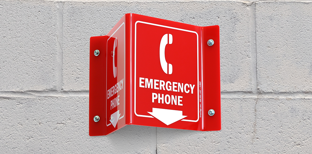 Kitchen Fire Extinguisher SmartSign Fire Extinguisher Inside Projecting ...