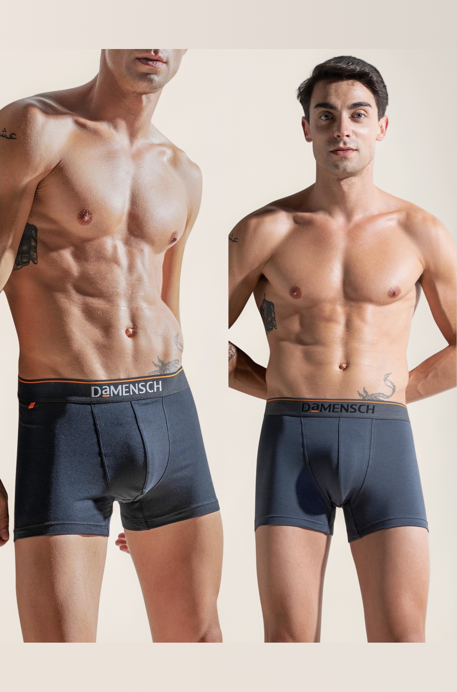 Regular Fit Solid Cotton Blend Trunk Underwear Anti-Bacterial Moisture Wicking Breathable Microfibre Waistband Deo-Cotton Trunks for Men