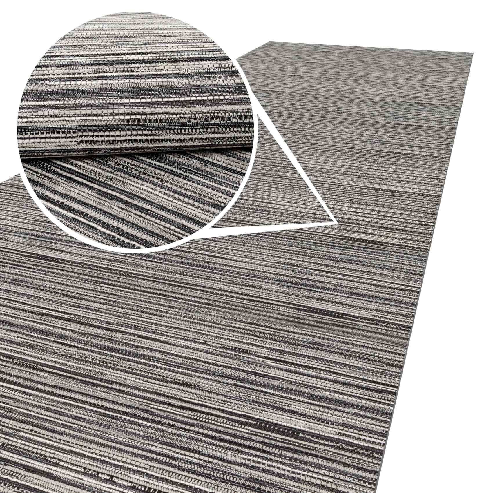 Anro Tapis de cuisine lavable, tapis de couloir - Aspect moquette - Gris - Antidérapant - 65 x 500 cm - Plusieurs tailles / motifs