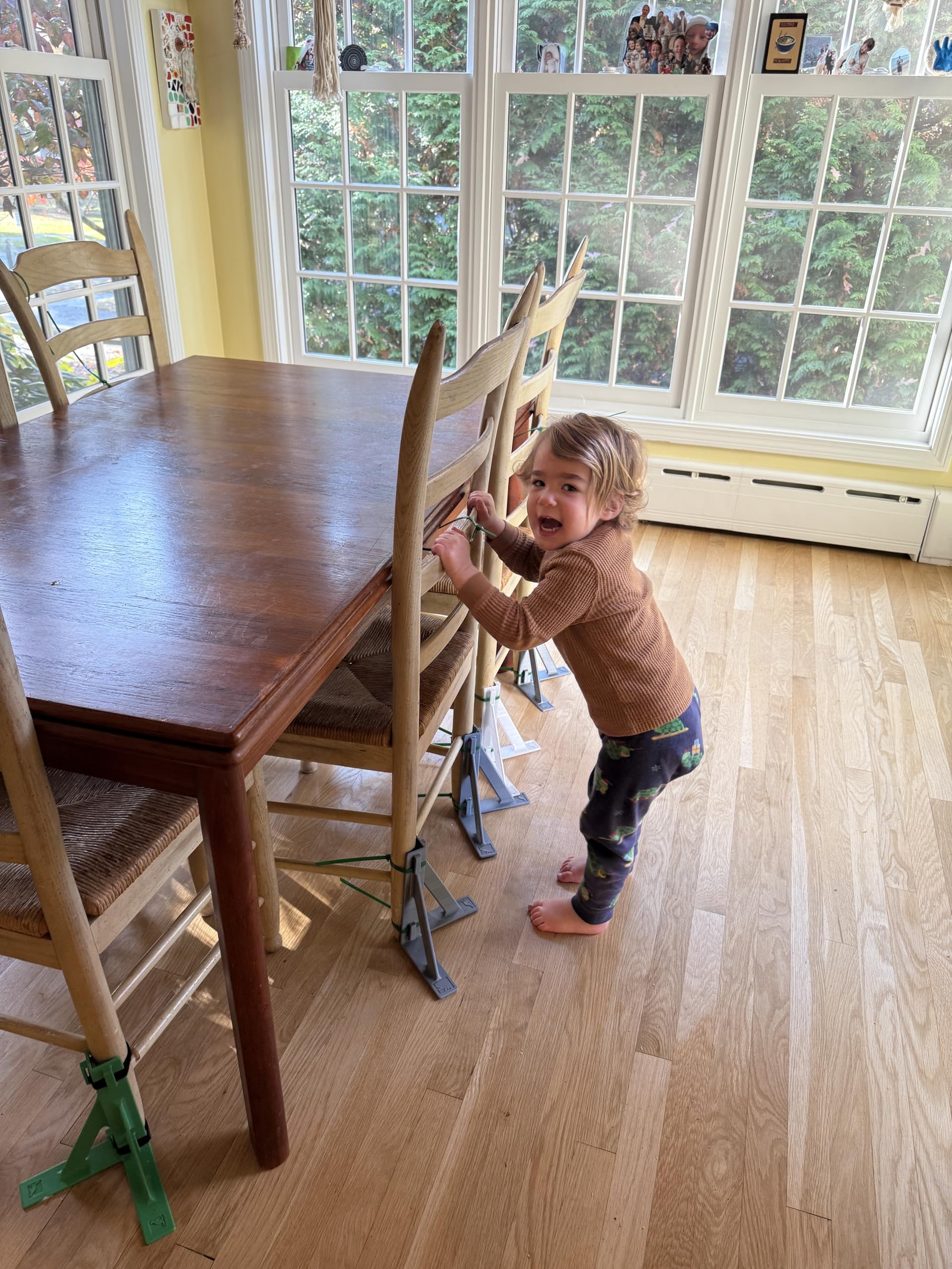 Jackaroo Hooks - Child Proof Kitchen Chairs, Chair Lock, Set of 4, Prevent Climbing, Stop Kids from dragging Chairs, Prevent Tipping and Injury, Lock Down Kitchen Chairs, Baby Proof Kitchen Chairs