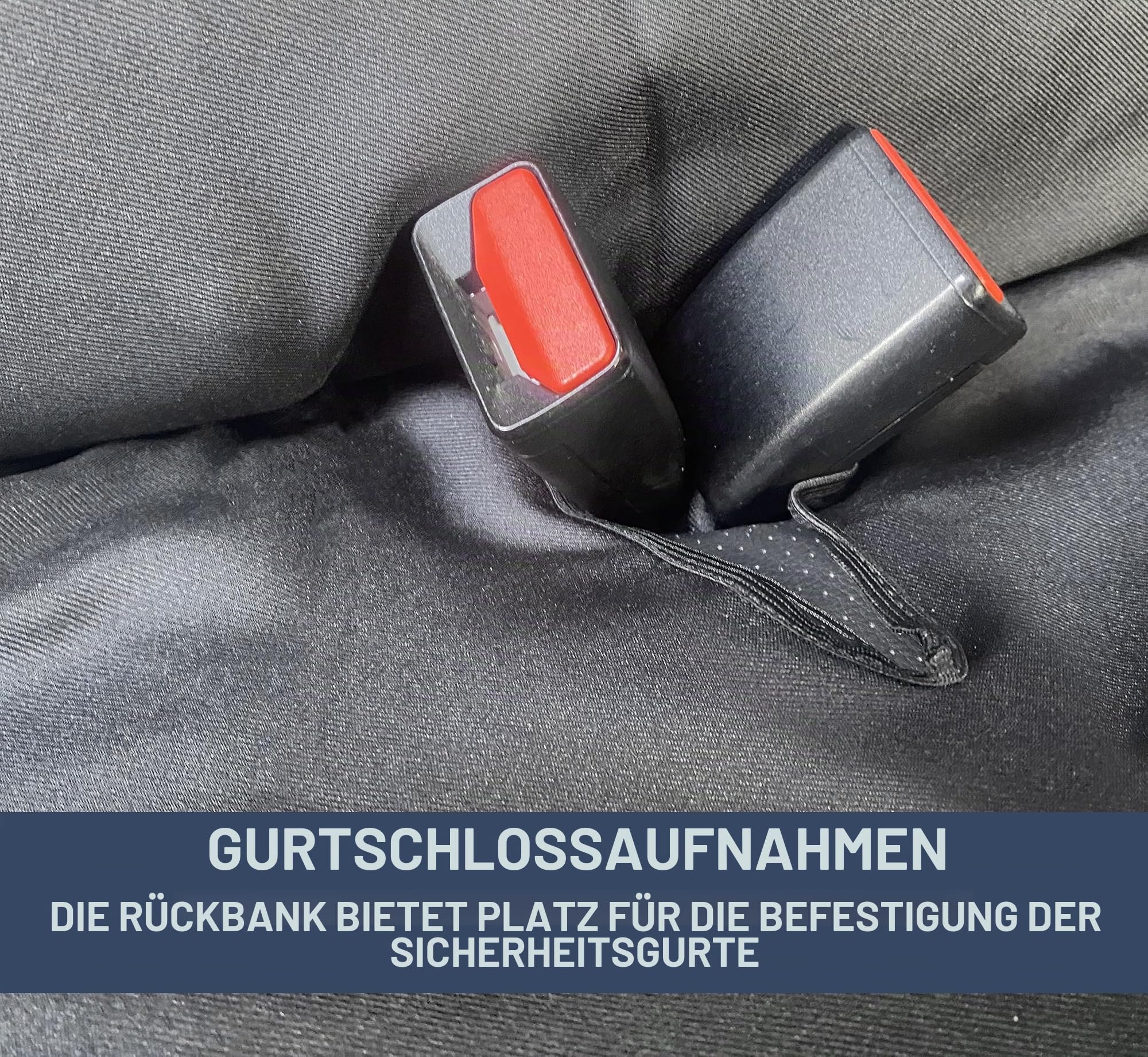 Auto Accessori Lupex - Sitzbezüge für Autositz, kompatibel Autositzbezüge für KA, schwarz dunkelgrau, Made in Italy, Set Sitzbezüge für Vorder- und Rücksitze, Polyester-Gewebe, Auto-Innenbezüge