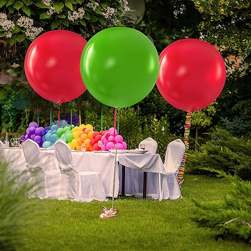 Miniatura 6 de Globos gigantes de Prextex 8 globos gigantes de 91cm para sesión de fotos, bodas, fiesta para recién nacido, fiesta de cumpleaños y decoración de