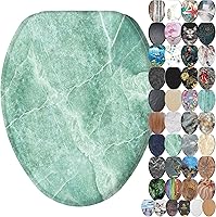 Vista 10 de SANILO Asiento de inodoro de madera con cierre suave [alargado] – Asiento de madera moldeada decorativo, silencioso y de cierre lento – Con fuertes