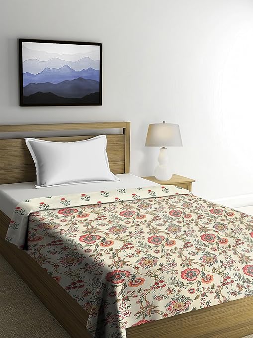 COZY FURNISH Super Soft Brushed Microfiber Cotton Single Dohar 57X87 (Inches) Flannel Dohar Throws for Bed,Ac Dohar,Lahariya Fabric Edging/Piping Bed Dohar, Reversible, Pink