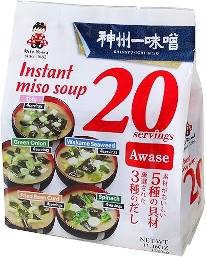 Miko Brand Miso Soup 20 Piece Value Pack, Awase, 11.36