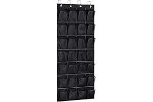 AOODA 28 Mesh Large Pockets Over the Door Shoe Organizer, Black