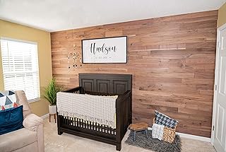 Vintage Harvest Walnut Wood Planks, Multi-Width, Kiln-Dried, Easy to Install, DIY Accent Wall for Your Home (10 sq. ft.)