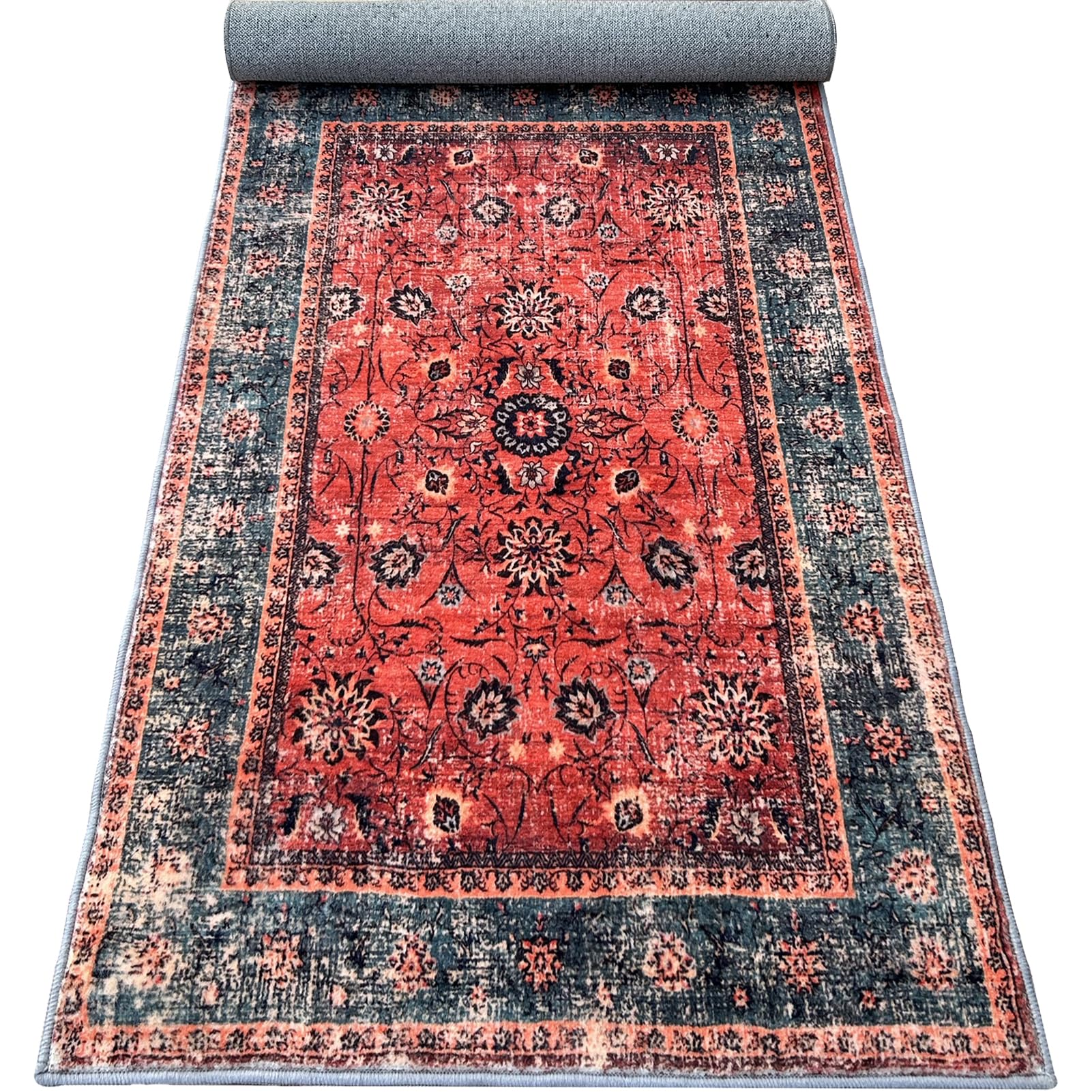 Carpet Runners for Hallways Non-slip Runner Rugs for Hallway Extra Long Kitchen Rug Washable Hallway Runner Rug Low Pile Entryway Runner Rugs Narrow Hall Runner for Laundry Bedroom 90 x 280 cm