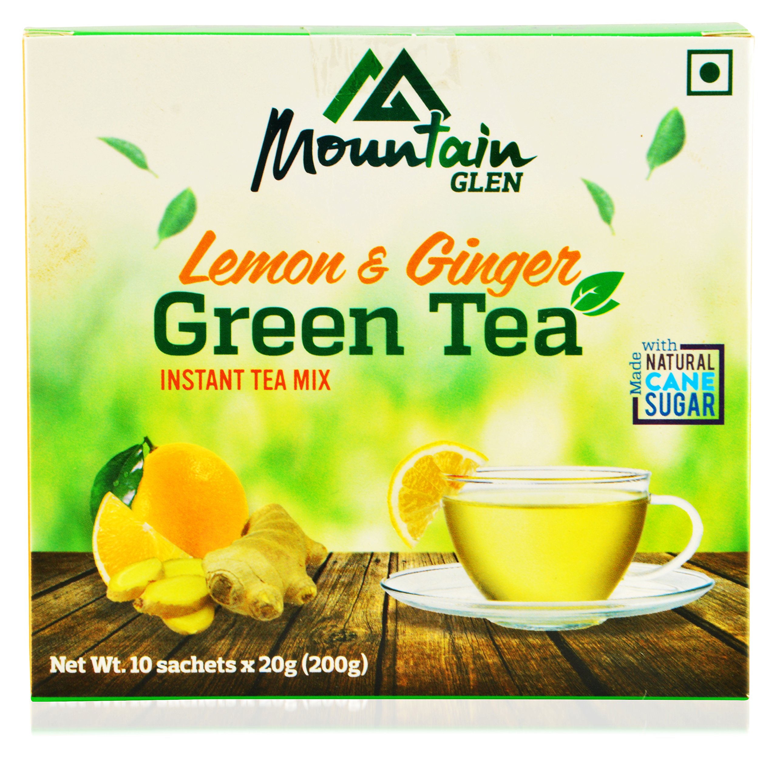 Mountain Glen Green Tea Lemon and Ginger - 200 grams (10 Sachets)