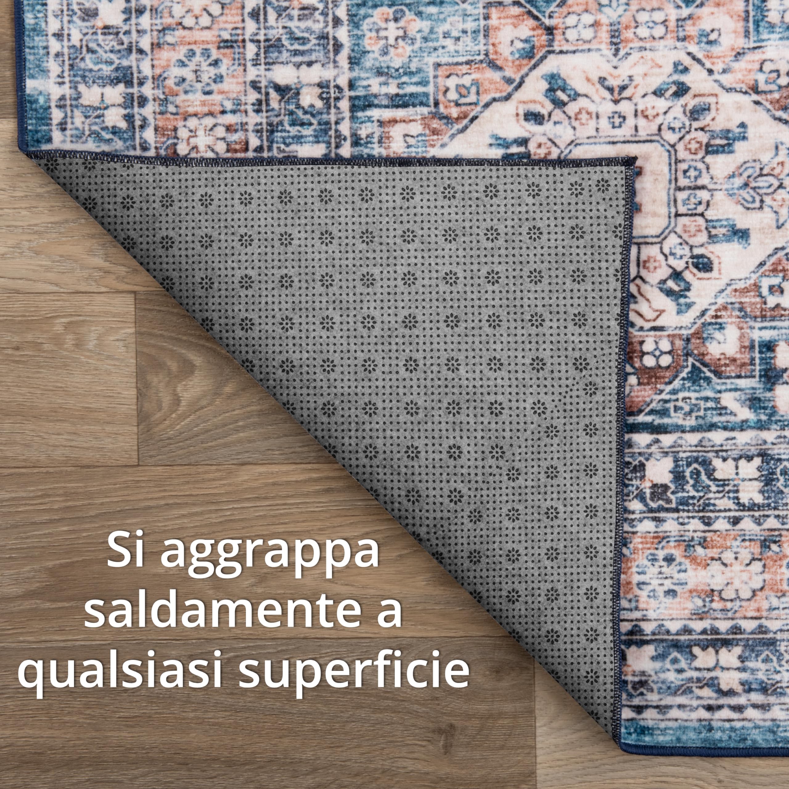 Tappetino Antiscivolo Per Tappeti 180x100 Cm - Rete In PVC Con Motivo Fiori, Da Cucire O Incollare - Foto 5