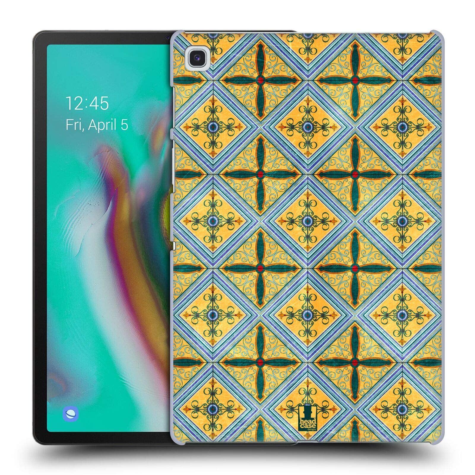 Head Case Designs Ceramic Arabesque Pattern Hard Back Case Compatible for Samsung Galaxy Tab S5e