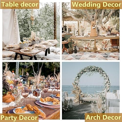 Miniatura 7 de Decoración de hierba seca de las pampas, 120 piezas de hierba de las pampas con colas de conejo, ramo de hierba de caña para bodas, flores bohemias,