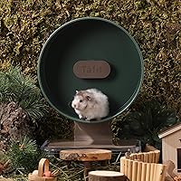 Vista 2 de Rueda silenciosa de hámster de 8.7 pulgadas, con rodamientos duales, ruedas de ejercicio silenciosas para animales pequeños, altura ajustable