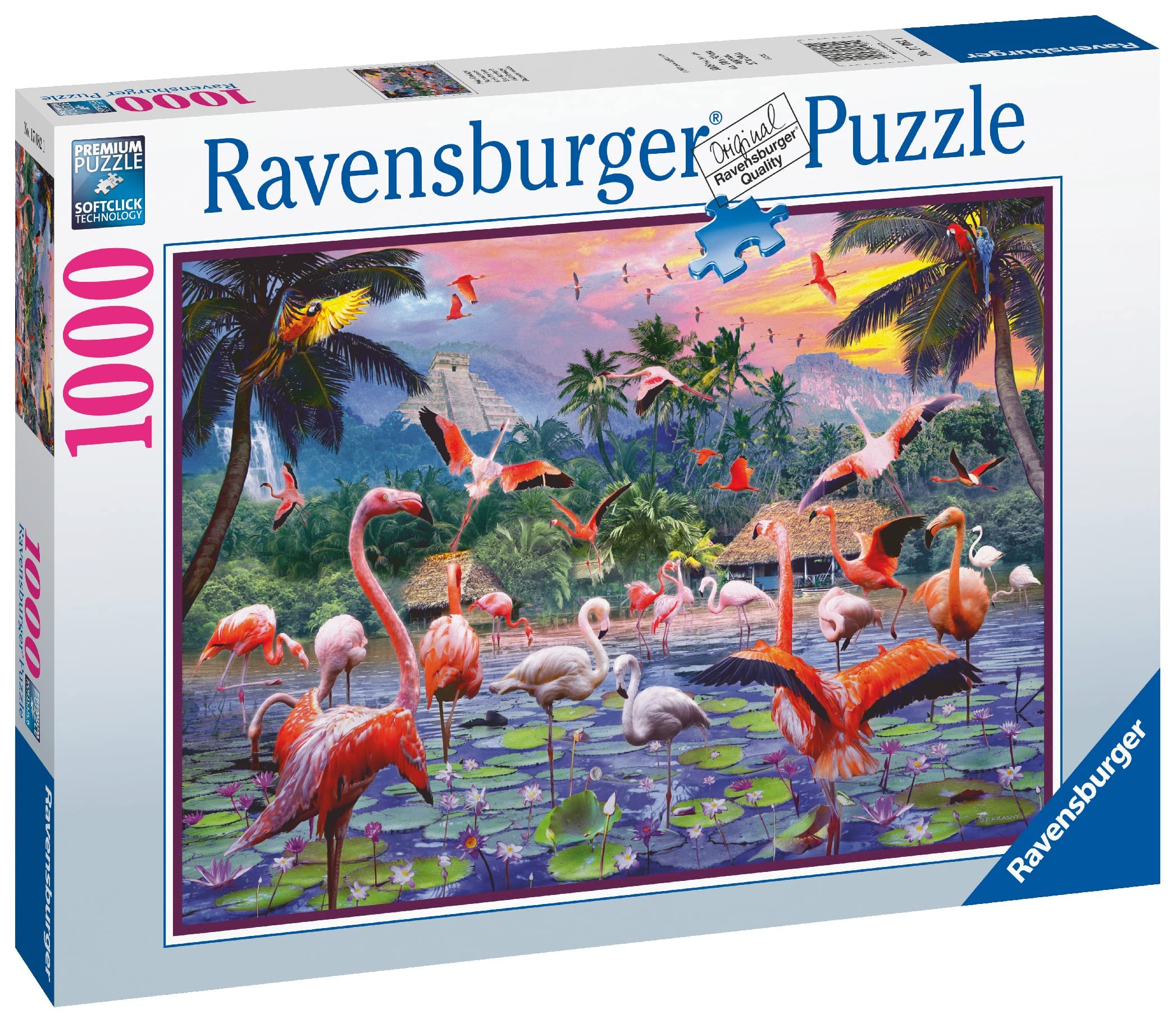 Amazon.com: Ravensburger Pink Flamingoes 1000 Piece Jigsaw Puzzle