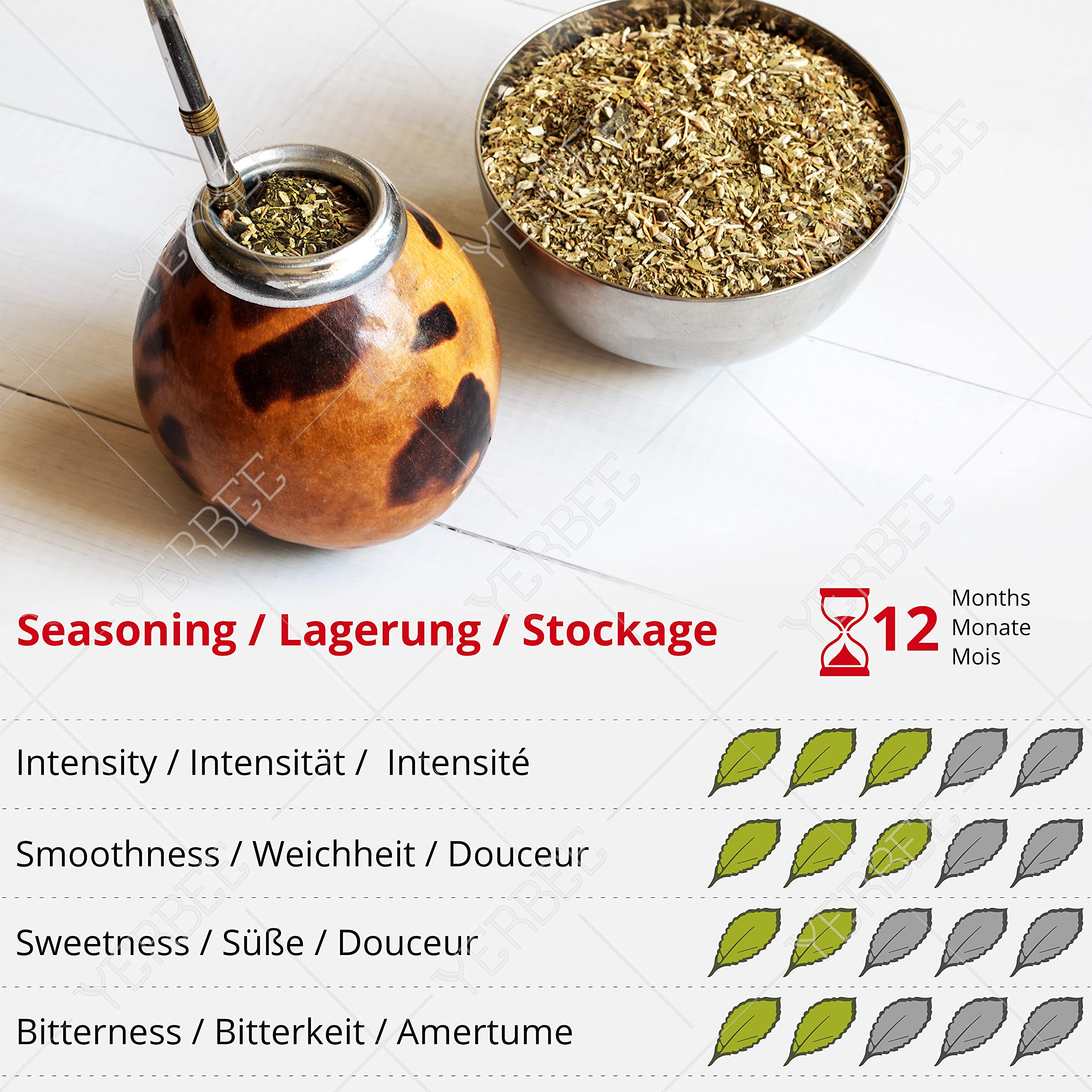 Rosamonte Yerba Mate Tè Suave 3kg | Set Mate Argentino | Bevanda disintossicante ed energetica