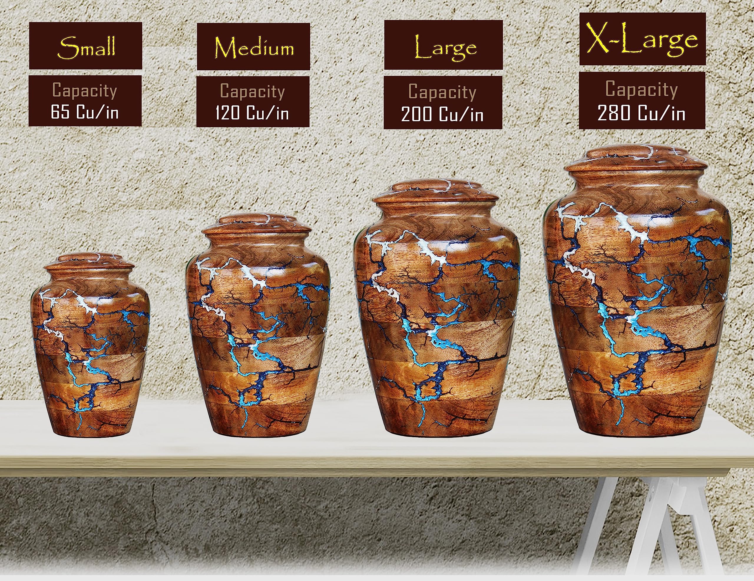 Amazon.co.jp: フラクタル 木製 バーニングターン 人間の灰用