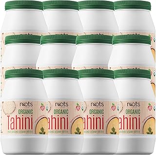 Roots Circle USDA Organic Tahini Paste | 100% Pure Creamy Ground Sesame ...