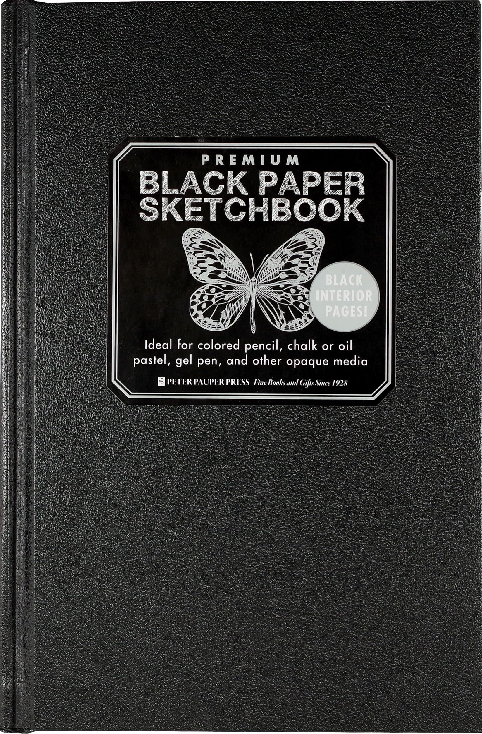 Premium Black Paper Sketchbook (5-1/4'' x 8-1/2'')