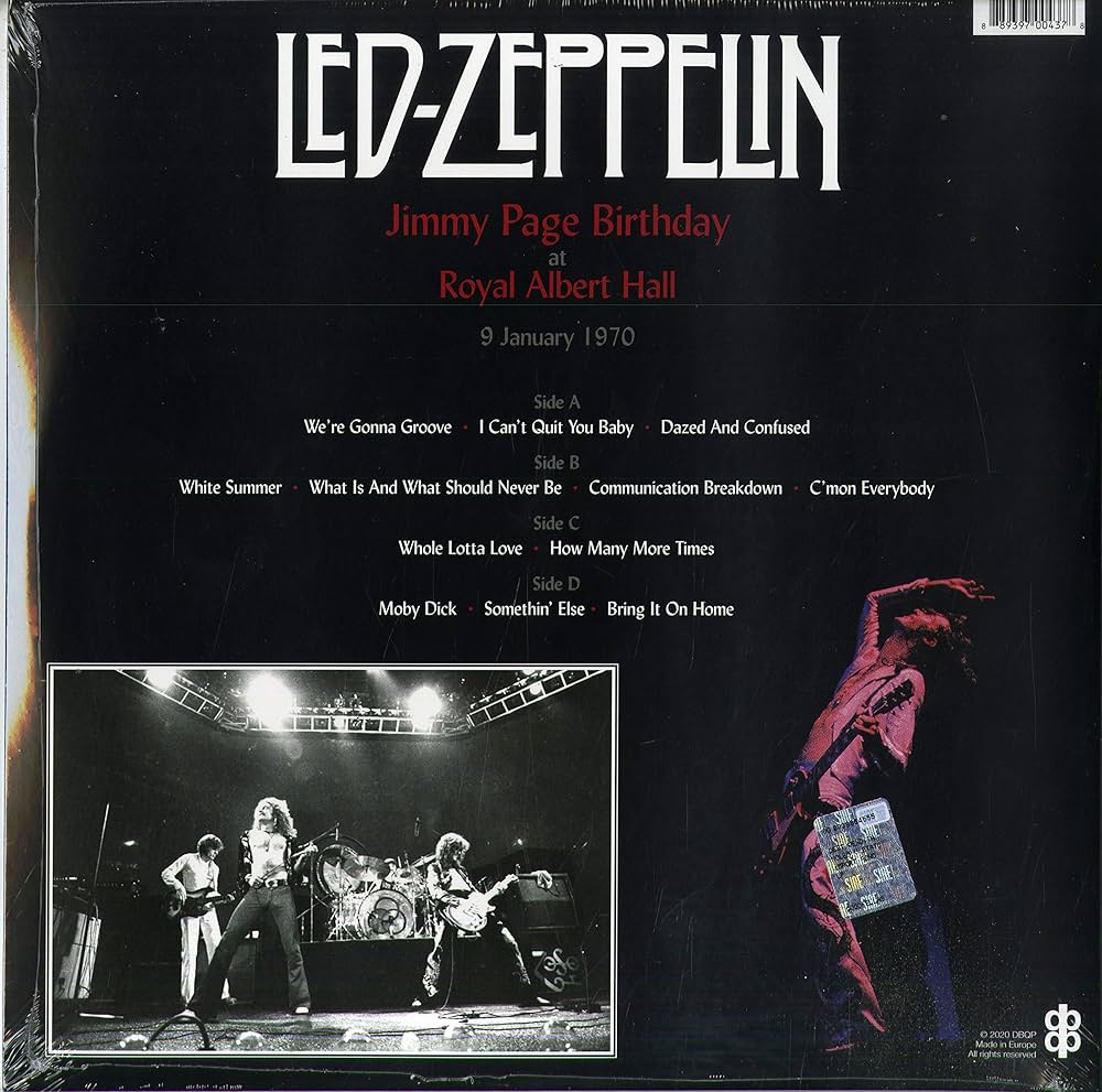 Jimmy Page Birthday at Royal Albert Hall 9 January 1970