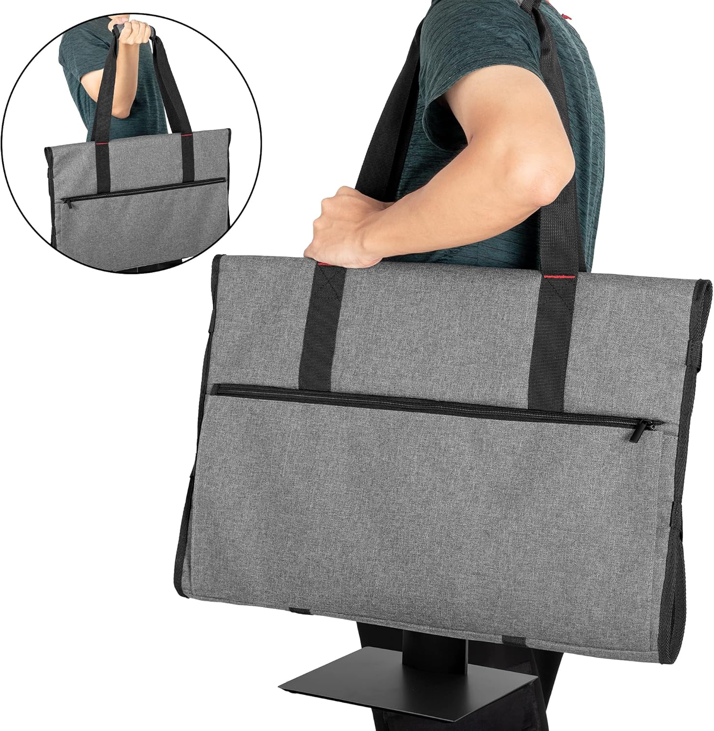 Trunab Carrying Case for 24" Monitors/LCD Screens Compatible with iMac 21.5"/24", Protective Monitor Travel Bag with Padded Velvet Lining (Patented Design) - Image 6