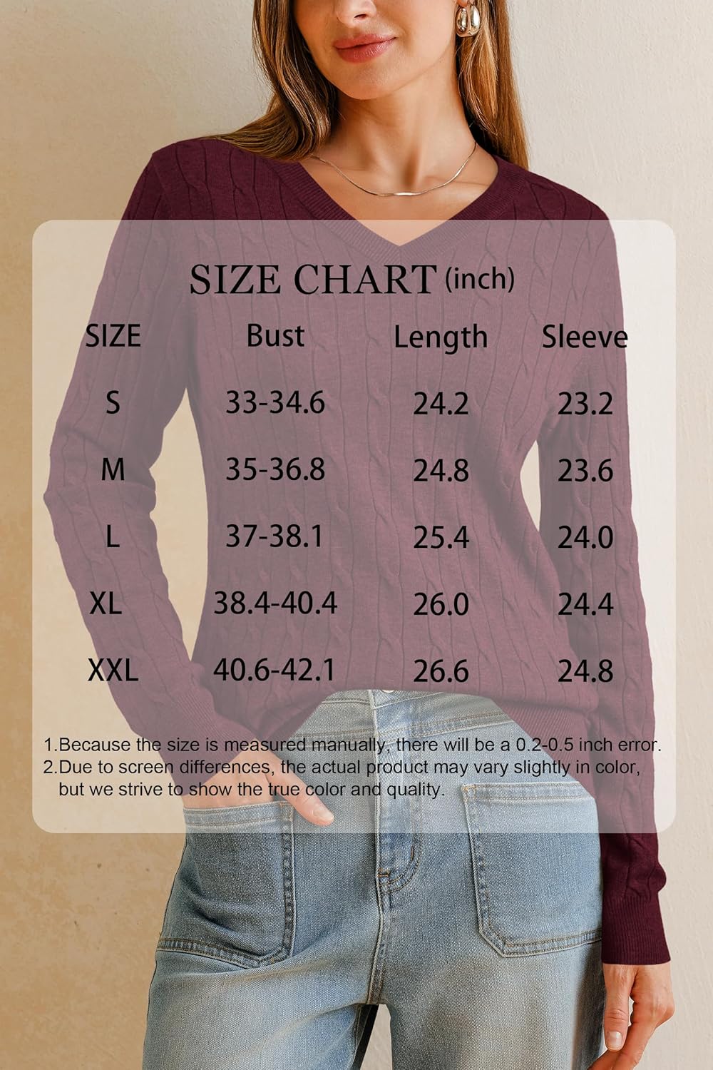 Arach&Cloz Women's Wool Blend Spring Sweaters Business Casual Outfits - Image 7