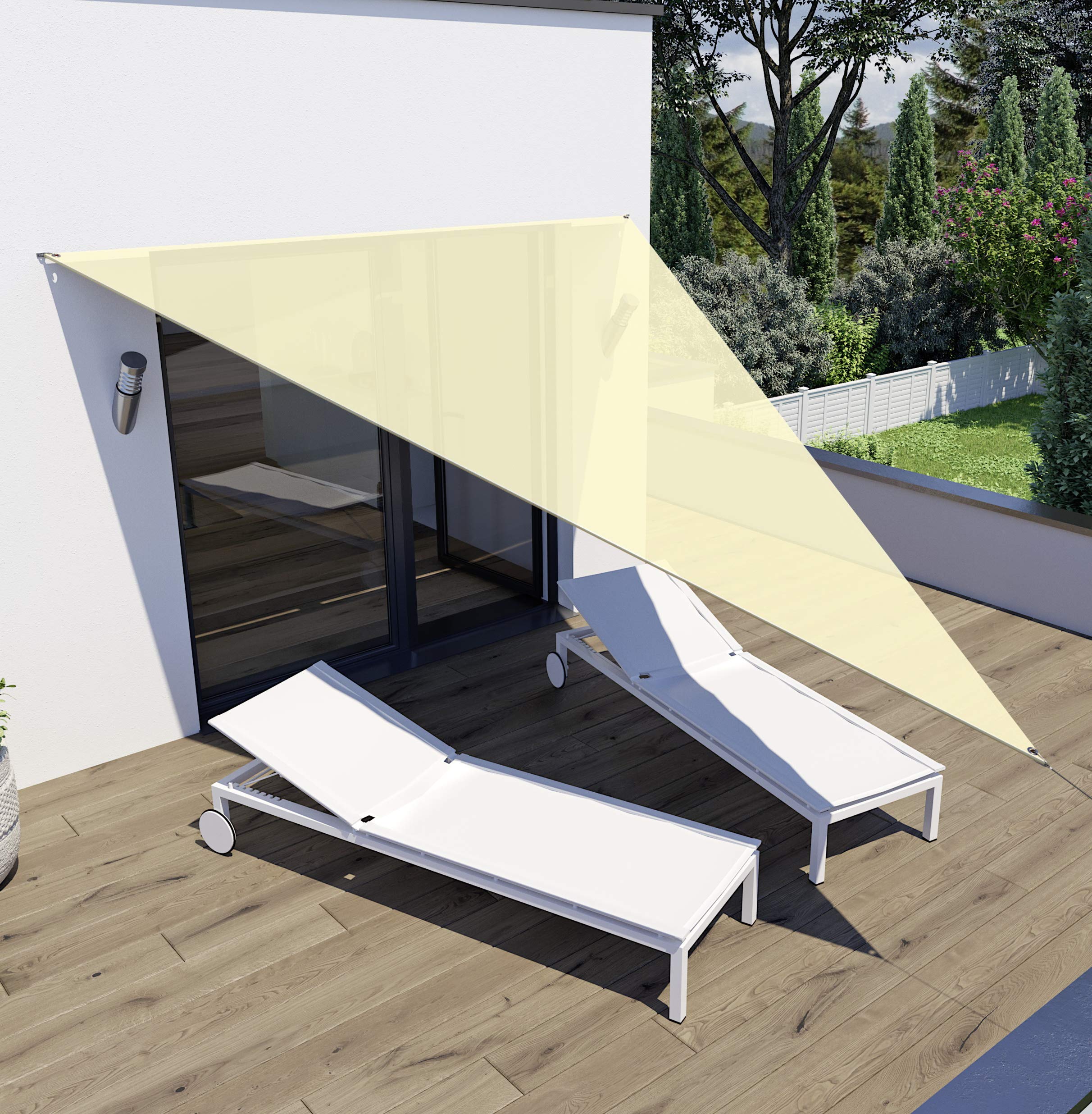 Sonnensegel 4x4x3m creme