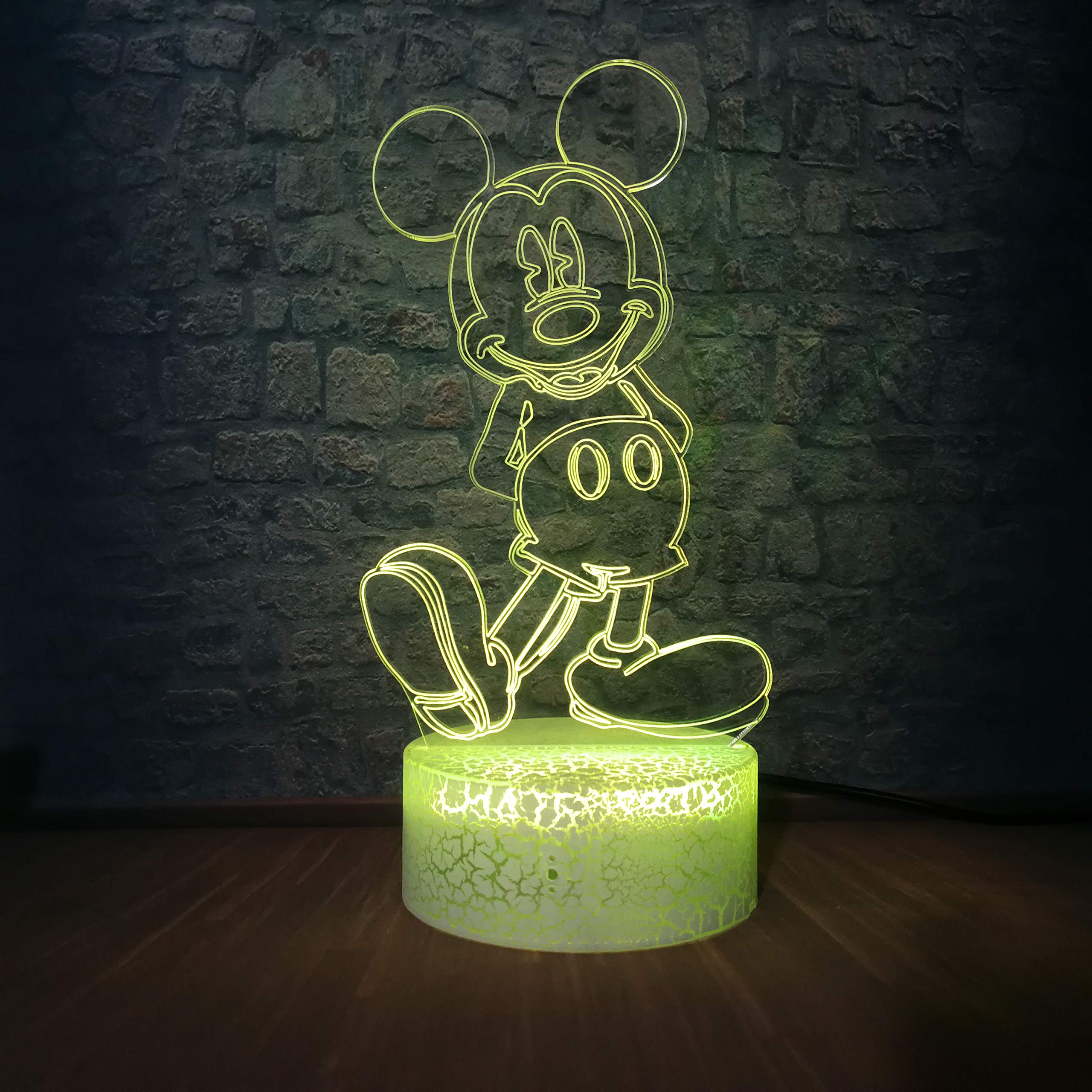Buy Cartoon Kawaii Mickey Mouse 3D LED Lamp 7 Color Change Bedroom