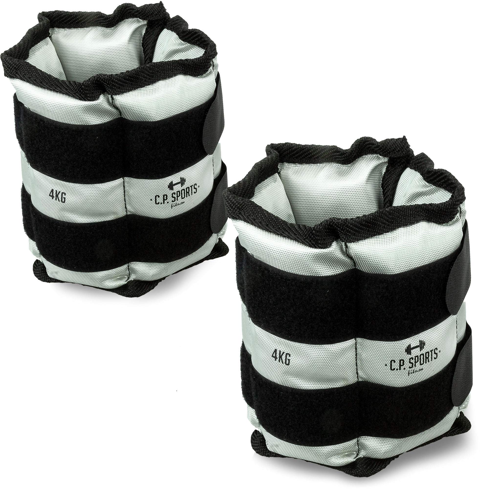 C.P.Sports Gewichtsmanschetten Paar (2er Set) oder Kombi-Packs für Handgelenk & Fußgelenk | Gewichte für Arme & Beine | 0,5KG – 8KG | Ankle Weights für Fitness, Joggen, Ausdauer, Krafttraining, Gym