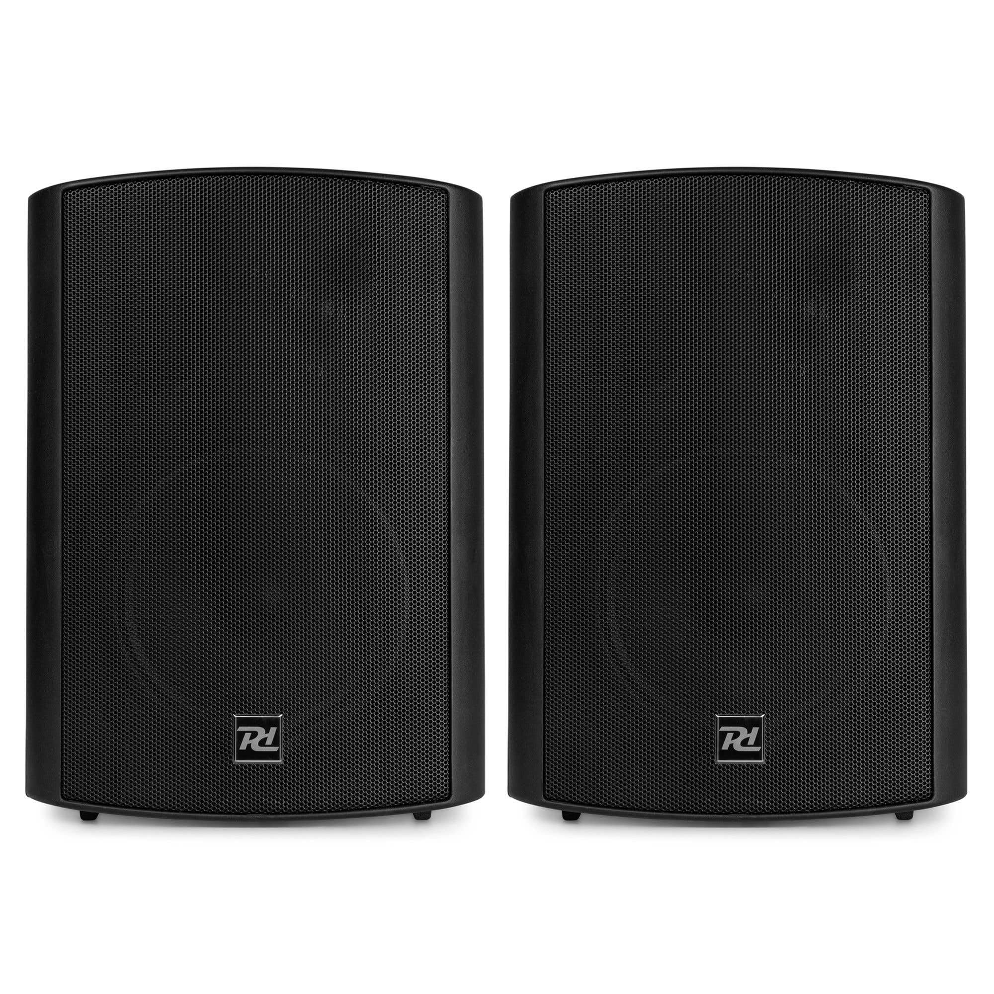Power Dynamics DS65MB Enceintes Bluetooth 2 Voies 125 Watts, Noir, 6,5", Livré par Paire avec Étrier de Fixation, Utilisation Intérieur ou Extérieur, Actif/Passif, Prise 3,5mm AUX