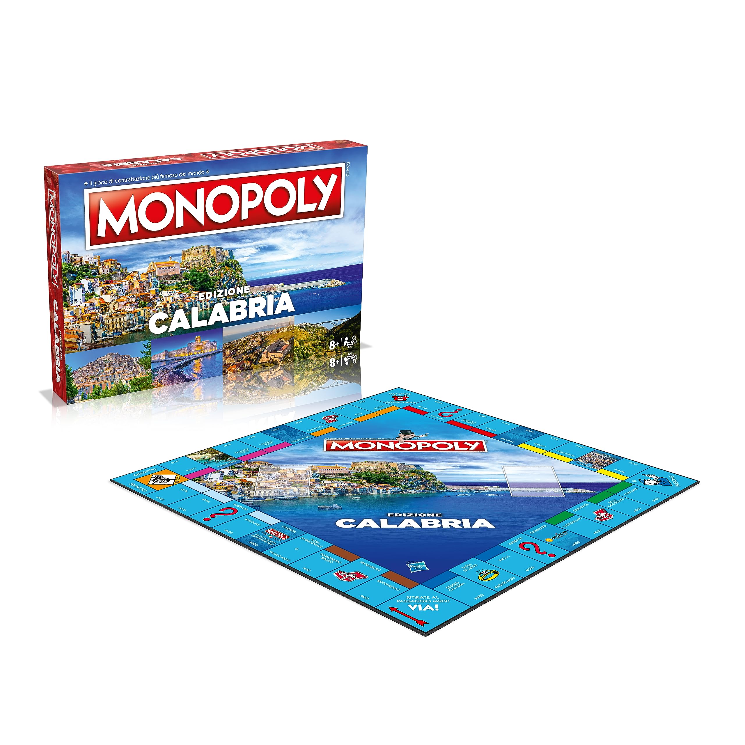 Winning Moves Monopoly Kalabria City - giochi da tavolo, giochi da tavolo adulti, giochi da tavolo bambini, giochi da tavolo per 2, da 2 a 6 persone, età 10+