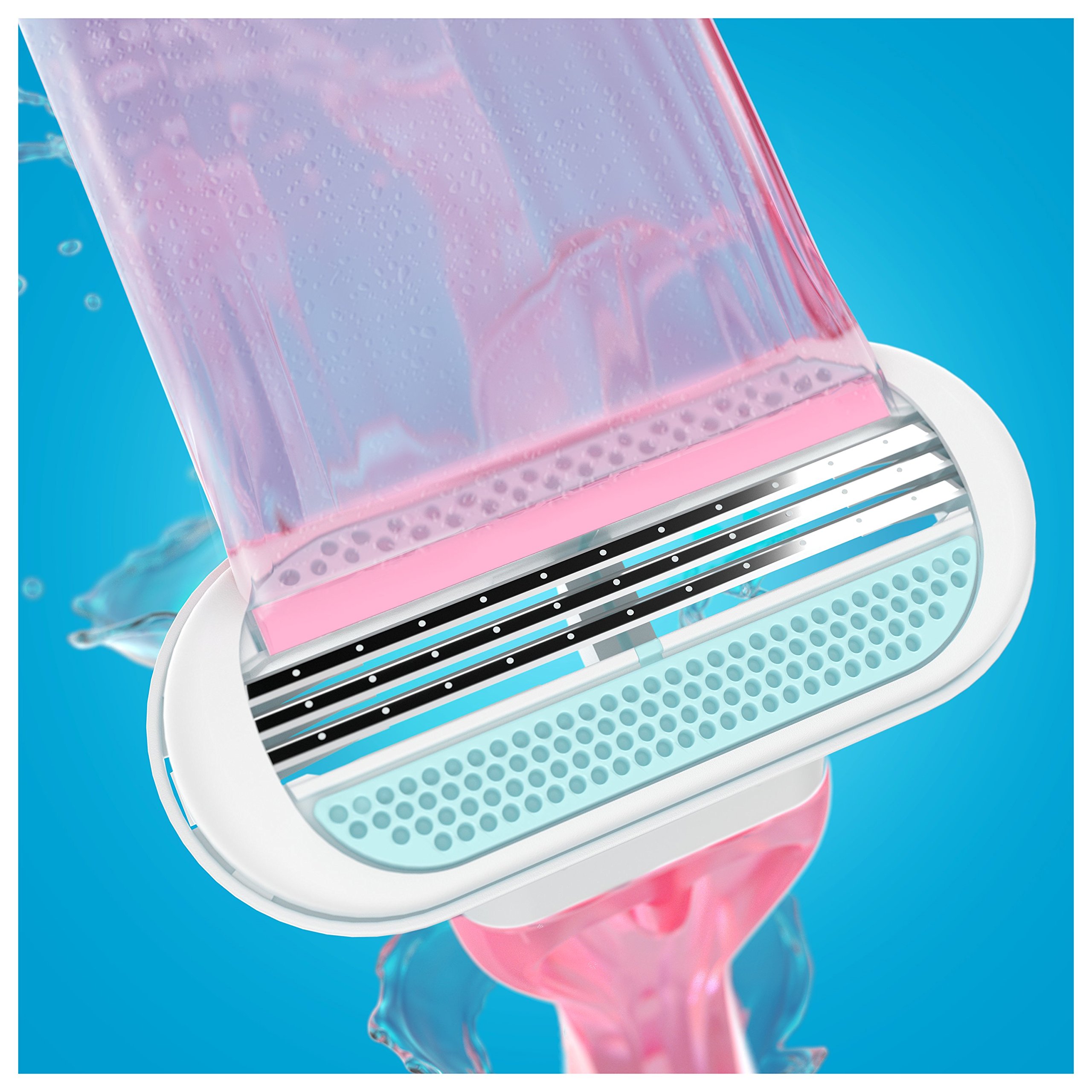 Gillette Venus Sensitive golarka damska, 3 + 1 golarka, opakowanie z 20 ostrzami (3 ostrza), gładkie golenie z nawilżającymi jednorazowymi paskami, pomysł na prezent