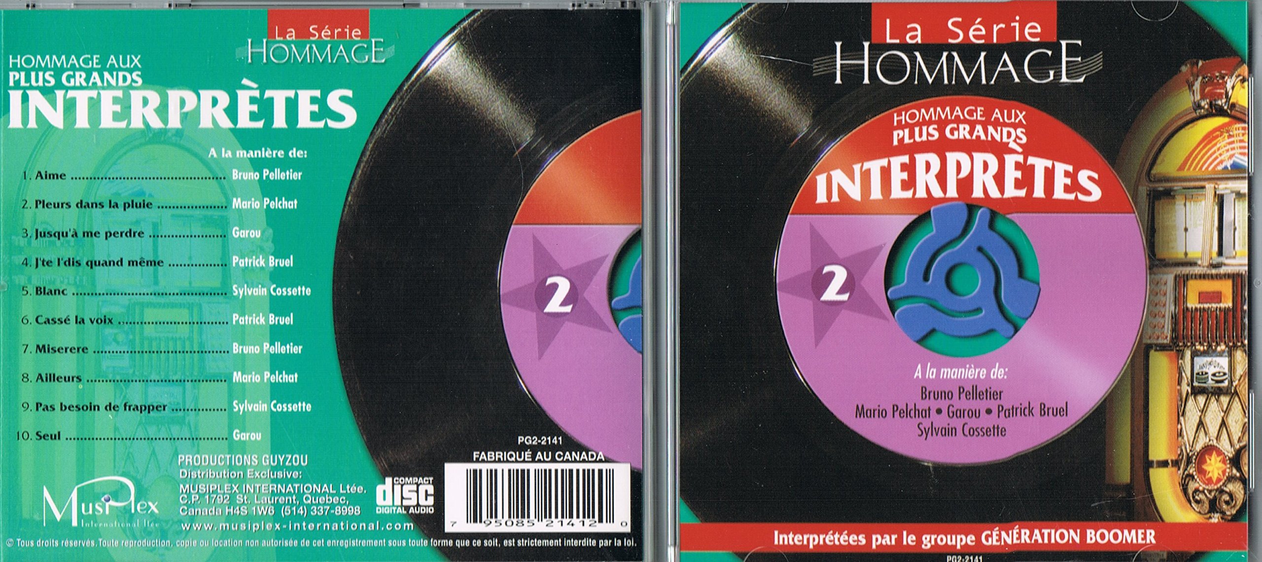 LA SÉRIE HOMMAGE - HOMMAGE AUX PLUS GRANDS INTERPRÈTES, Vol. 2 [Audio CD] Interprétées par Génération V.I.P.
