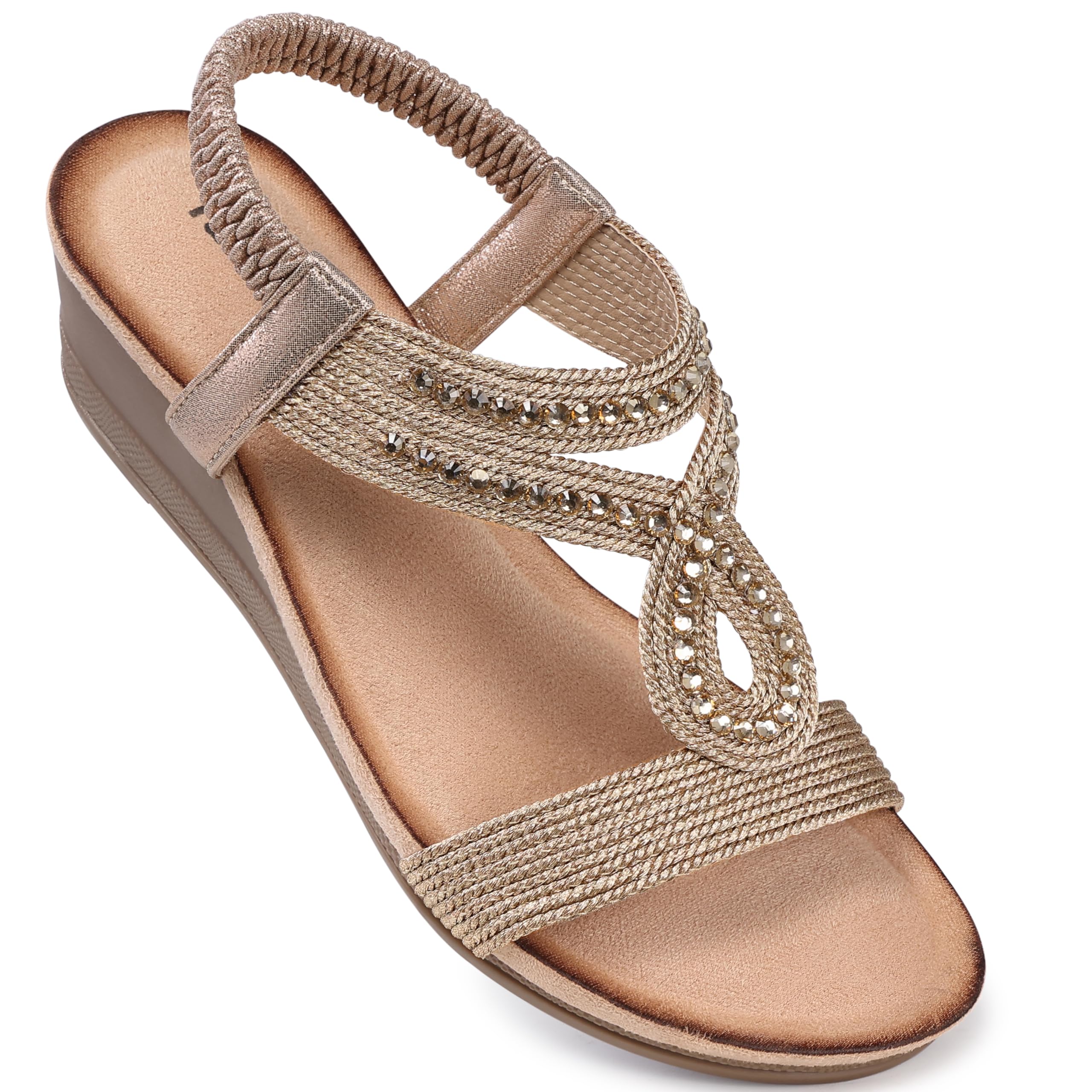 TEMOFON Wedge Sandals for Women Dressy