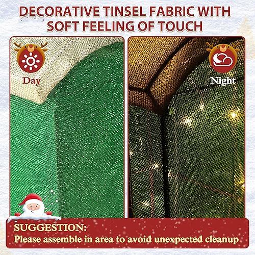 Miniatura 3 de MUPATER Juego de tren de Navidad de 5 pies para decoración al aire libre, kit de tren de patio con 170 luces LED para interiores, Navidad, fiestas,