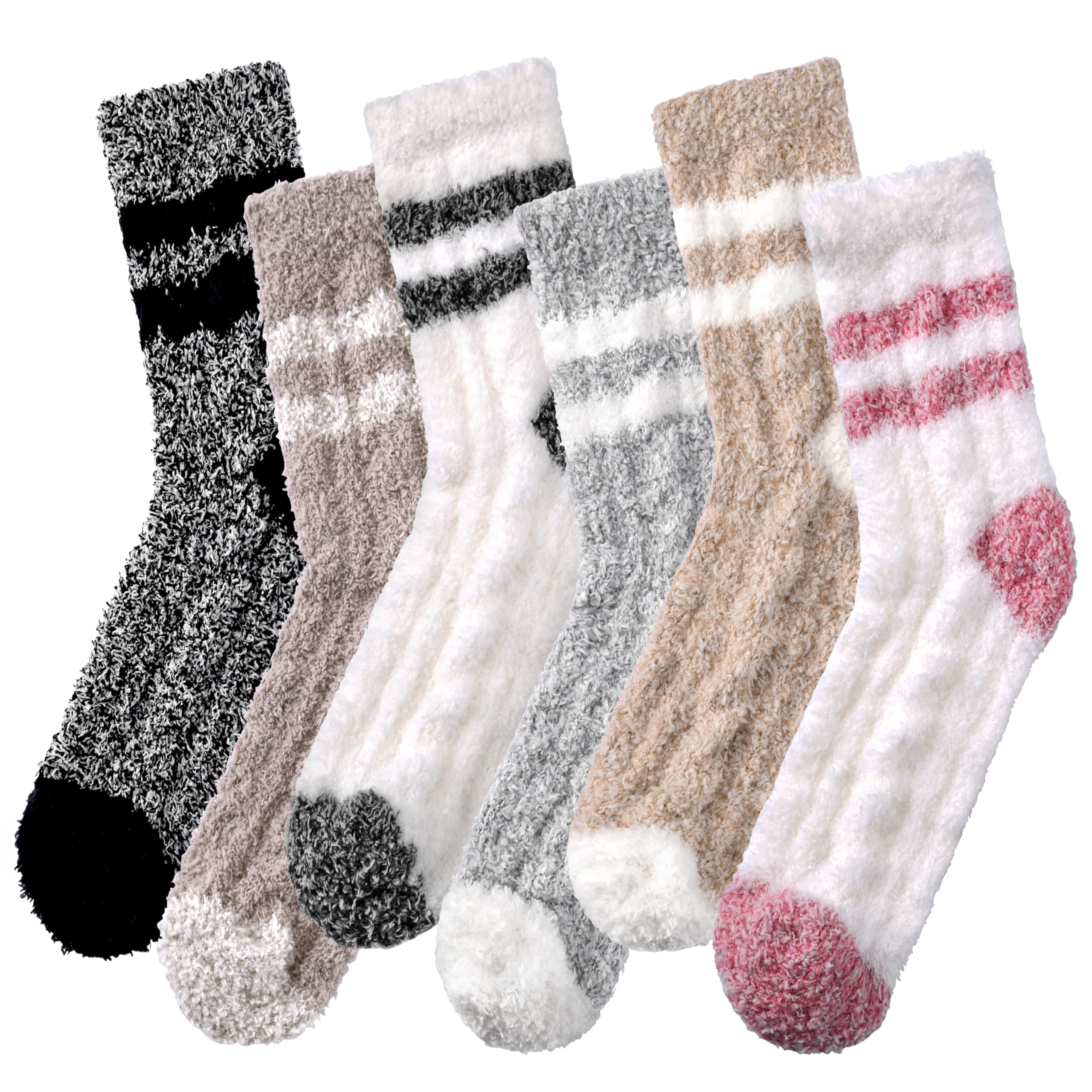 Slipper Socks Fuzzy Socks for Women 6 Pairs Ladies Thermal Bed Winter Cozy Socks for Women-image-31