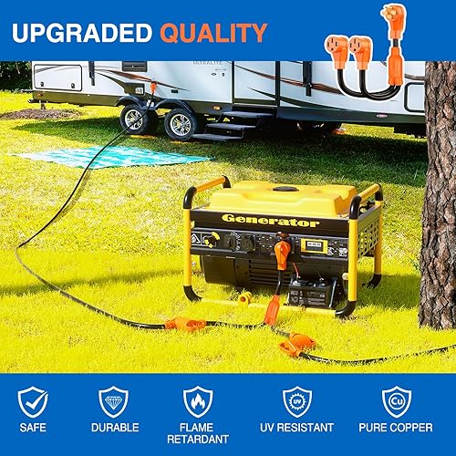 Miniatura 282 de Nilight Cable adaptador de cargador EV de 50 amperios a 50 amperios de 4 clavijas de cobre puro 250 V para soldador, conversión de enchufe Enchufe